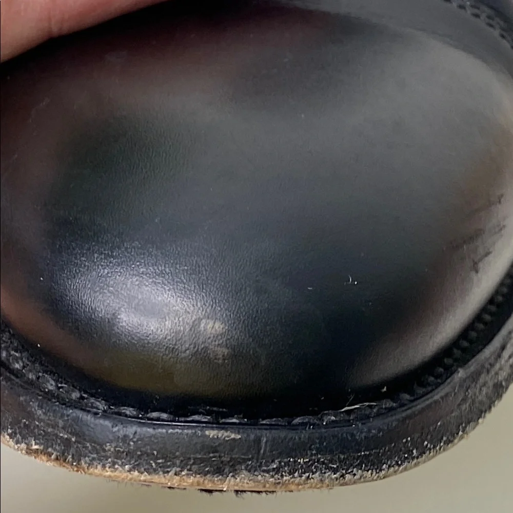 Sebago Cap Toe Oxford Lace Up Dress Shoe Black Leather‎ Size 8.5